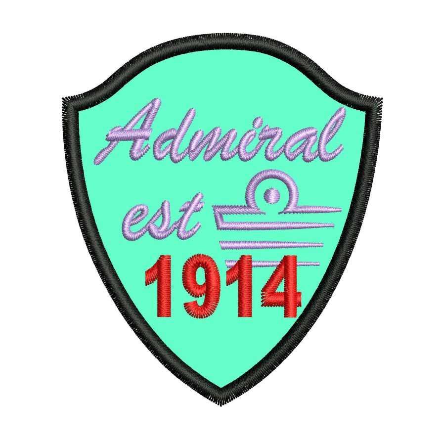 ADMIRAL EST 1914 APPLIQUE - Digi Embroidery