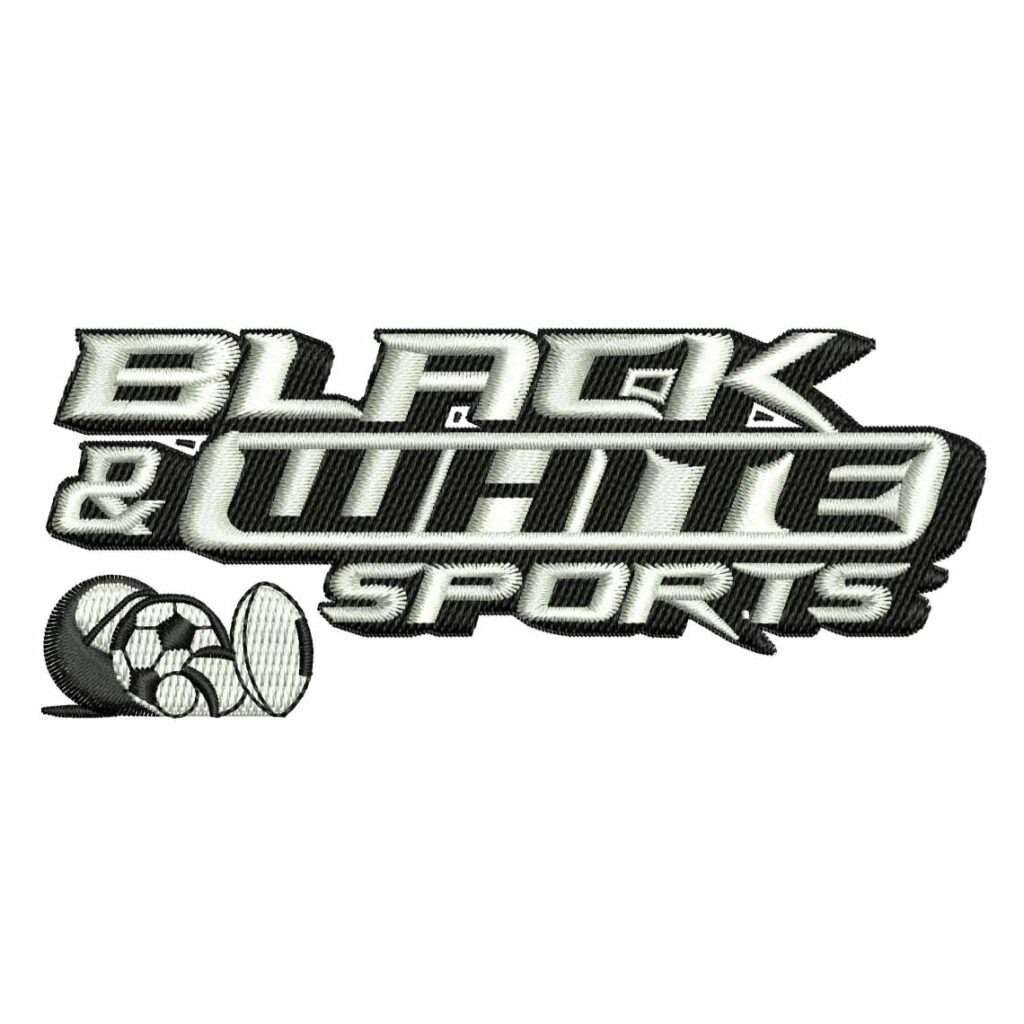 BLACK & WHITE SPORTS - Digi Embroidery