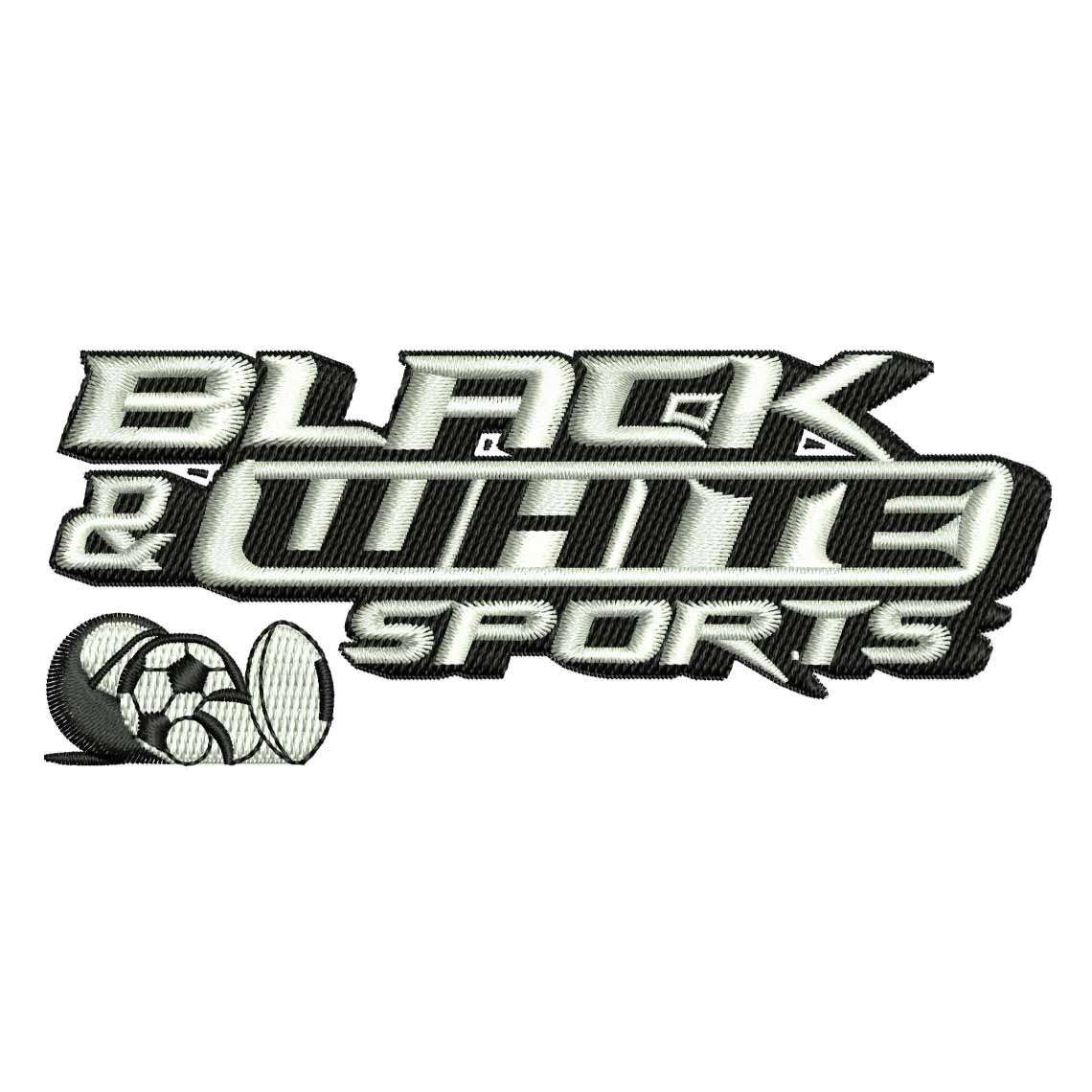 BLACK AND WHITE SPORTS 3-5 INCH