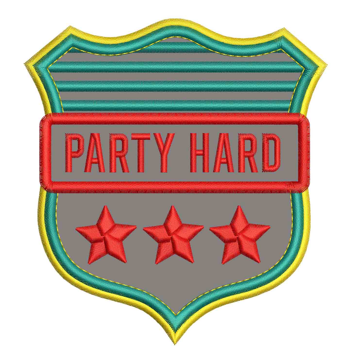 PARTY HARD APPLIQUE 4-5 INCH