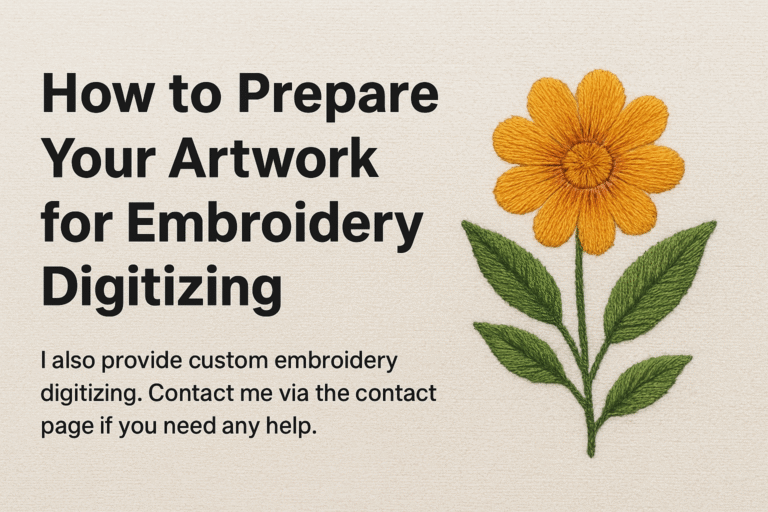 How to Prepare Your Artwork for Embroidery Digitizing
